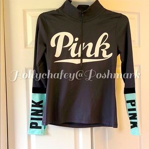 VS PINK pullover zips up half way SIZE MED